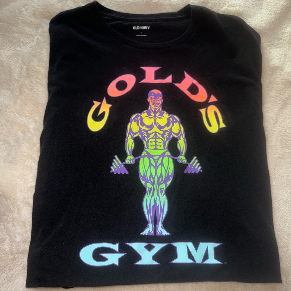 Gold’s Gym x Old Navy Graphic Tee – Size Large